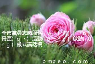 全市黨員志愿服務(wù)進(jìn)景區(qū)活動(dòng)啟動(dòng)儀式講話稿