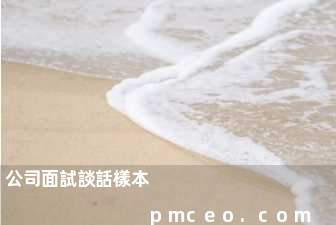 公司面試談話樣本