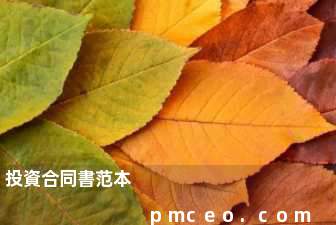 投資合同書范本