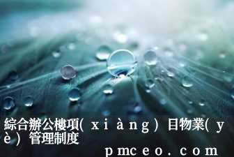 綜合辦公樓項(xiàng)目物業(yè)管理制度