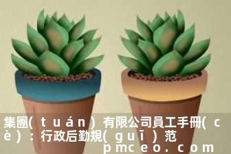 集團(tuán)有限公司員工手冊(cè)：行政后勤規(guī)范